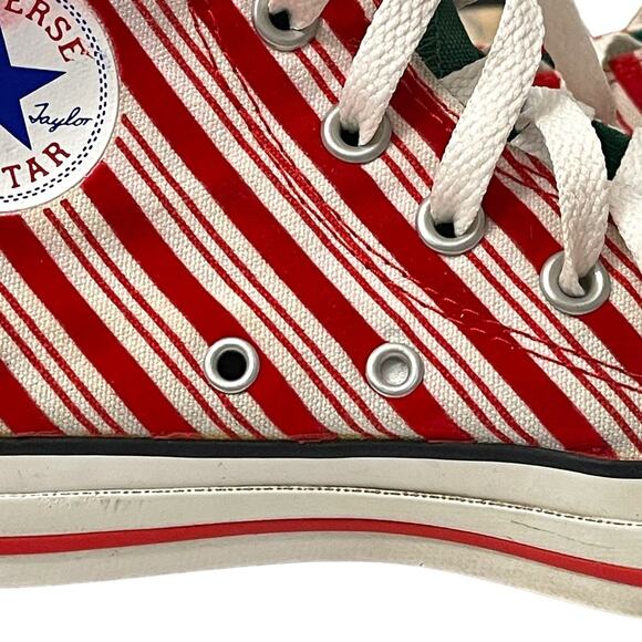 Converse All Star Sneakers Candy Cane High Tops Sneakers Size Men's 4 Women's 6 - Picture 12 of 16